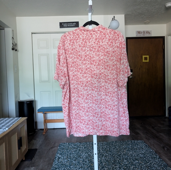 Goodfellow & Co Red and White Floral Shirt - Picture 5 of 6